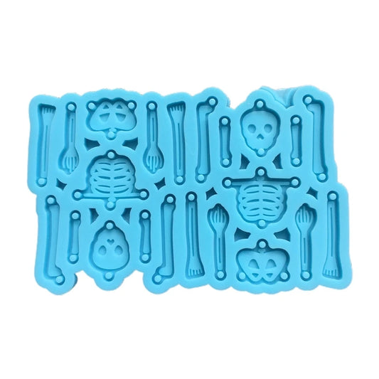 Epoxy Resin Mold Handmade DIY Crafts Jewelry Making Tool Skeleton Earrings Pendant Casting Silicone Mould