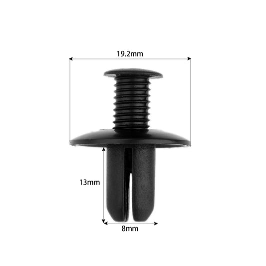 50 Pcs Auto Bumper Fastener 8mm Hole Rivet Retainer Push Engine Cover Car Door Trim Panel Clip Fasteners Car Maintenance Parts