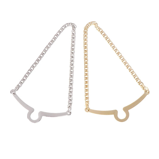 2pcs Hot Sale Men Tie Chain Gold Silver plated Alloy Fashion Bowtie Suit Shirt Jewelry