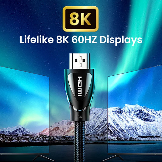 UGREEN Choice HDMI-Compatible Cable for Xbox Series X 2.1 8K/60Hz 4K/120Hz for Xiaomi Mi Box PS5 HDR10+ 48Gbps 8K