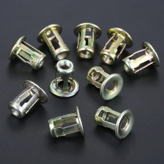 10Pcs Car Metal Screw Base Clamp Auto Trunk nut Front Back License Plate Install Fastener Clips Fit For Santana Universal