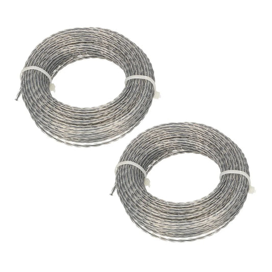 2 Sets Core-Reinforced Grass Trimmer Line 2.0- 4.0mm X10m (20m) Line Spool For Garden Grass Mower Cutter Trimming Lines