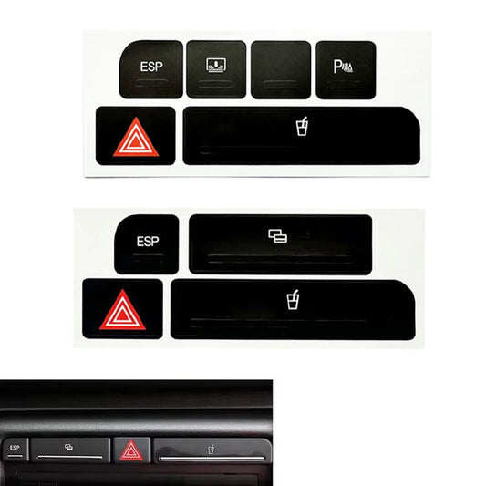 Car ESP Cup Emergency Repair Stickers for Audi A4 2004 2005 2006 Car Flash Switch Button Cover Cup Holder Stickers Auto Decals