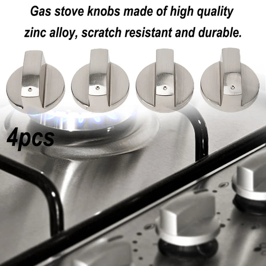 4pcs Gas Stove Knobs Cooker Oven Hob Control Knobs Switch 6mm Kitchen Cooker Gas Stove Cooktop Control Gas Stove Accessories
