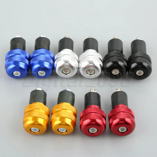 2Pcs 7/8" 22mm Motorcycle Aluminum Handlebar Gear Balanced Plug Slider Handle Bar End Weights Grips Cap For Honda Suzuki Yamaha