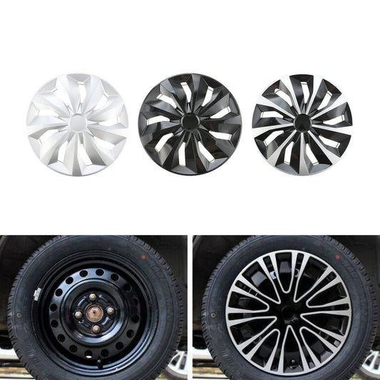 4Pcs PP Plastic Hubcap Wheel Cover Universal for 13 Inch Iron Steel Wheels Decorative Car Hubcap Replacement for Car Suv Truck