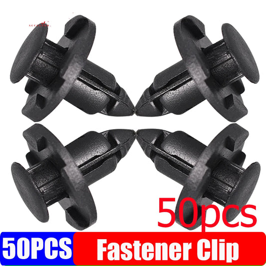 50Pcs/Set Auto Bumper Fender Push 8mm Rivet Retainer Plastic Car Fastener Clip for Universal Car Rivet Fasteners Clips Fasteners