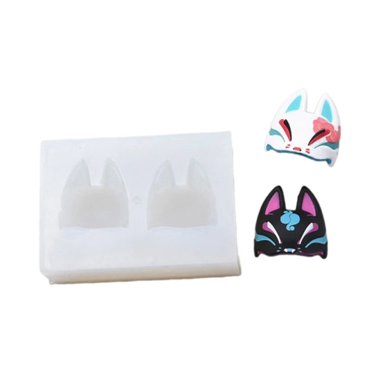 Eye Catching Foxes Mask Accessories Making Silicone Mold DIY Clay Resin Moulds R3MC