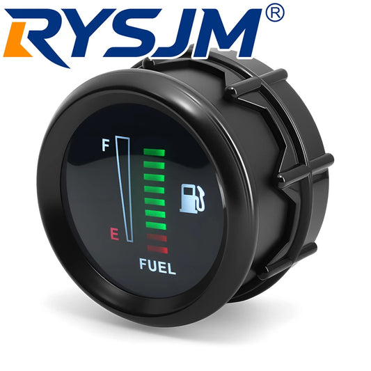 10 LED Display 240-33 ohm 52MM Fuel Level Gauge Fuel Gauge Oil Tank Meter Indicator for Car Truck 12V24VDC