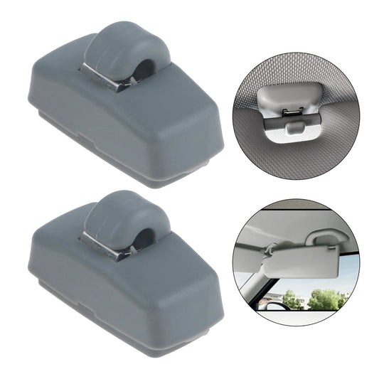 2Pcs Grey Car Front Sun Visor Hook Clips Bracket for Skoda Fabia Octavia Superb Replacement Part Number 3B0857561B 3B0857563