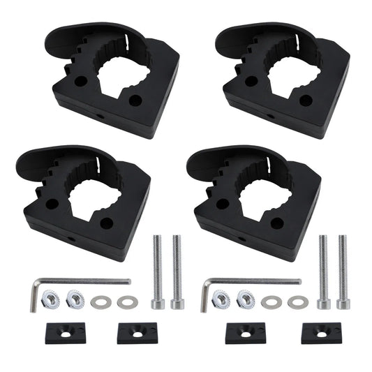 4Pcs Quick-Release Clamp Mount Rubber Clamp Grip Tool Equipment Holder 5 Step Adjustable Rack Overlanding Secure Mount Clamp