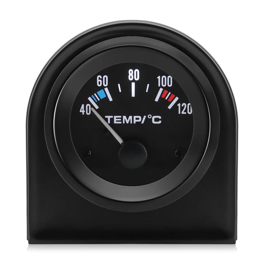 Auto Car 2" 52mm Water Temp Gauge 40~120 Celsius Temperature Meter Sensor 1/8NPT Petrol Car 12V Auto Instrument Black Shell