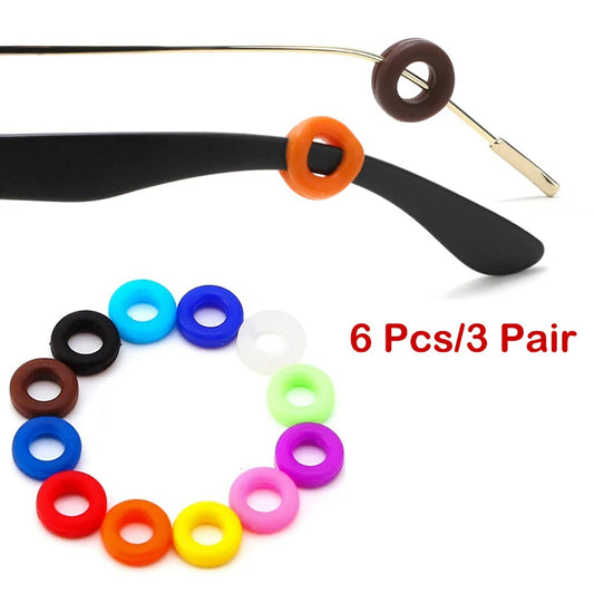 6pcs Anti-slip Silicone Ear Grips Eyeglasses Leg Ear Hook Stopper Bracket Fastener Accessories Temple Tip Eyewear Holder
