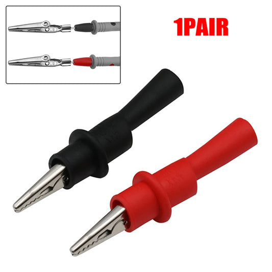 1Pair Alligator Clip Wire Tips Test Clip Clamp Red+Black For Multi-Meter Tester AC DC 10A 1000V Measure Tool Accessories