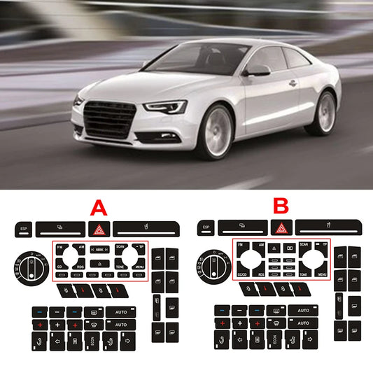 1 Set Car Button Repair Decal Sticker Door Lock Window Air Conditioner Repair for Audi A4 B6 B7 A6 A2 A3 Button Repair Sticker