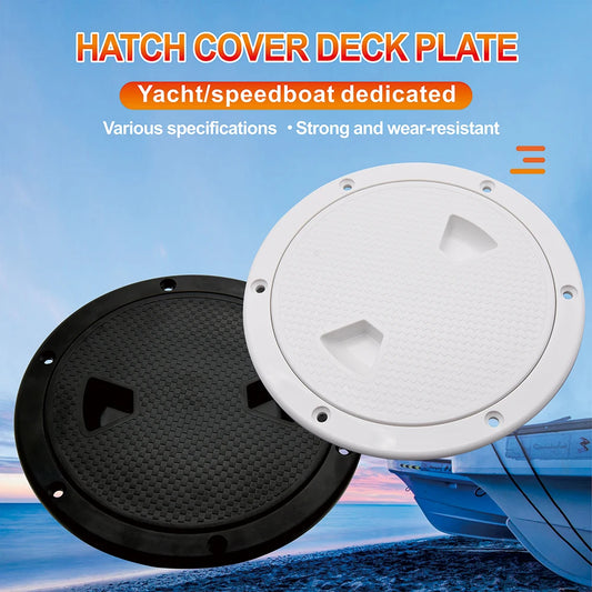 4inch,6inch,8inch White Black Round Non-Slip Inspection Hatches with Detachable Cover ABS Plastic Access Hatch Cover for Boat