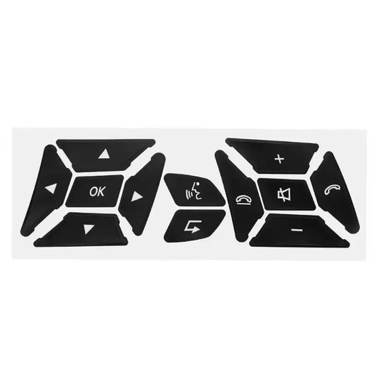 1Pc PVC Car Steering Wheel Button Switch Trim Cover Sticker for Mercedes Benz C-Class W204 S204 C204 Facelift GLK-Class X204