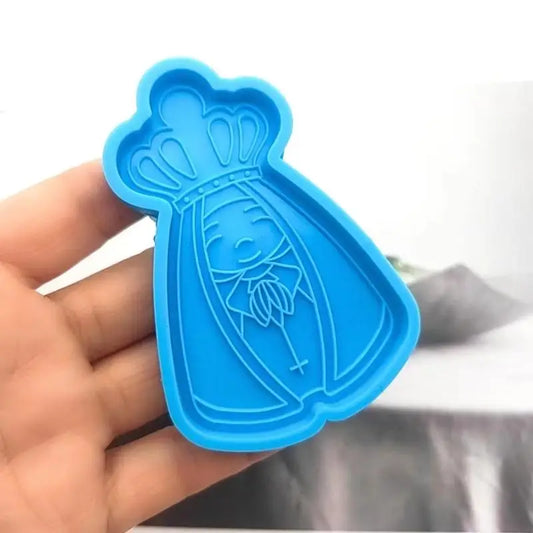 R3MC Resin Casting Silicone Mold Cartoon King-shape Keychain Pendant Jewelry Mould