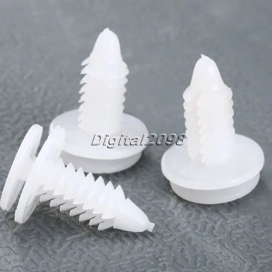 Yetaha 50 Pcs Auto Fastener Automobile Door Trim Panel Clip White Push Retainer Bumper Fender Rivets Clips for Car Plastic Rivet