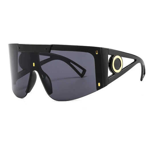 Men's Mask Goggles Sunglasses For Women Fashion One Piece Square Sun Glasses Men Oversized Ladies Eyeglasses UV400 Oculos H146