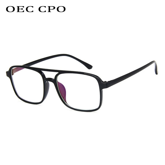 Anti Blue Light Blocking Filter Reduces Digital Eye Strain Fashion Men Optical Eye Glasses Frame Clear Lens Eyewear O407
