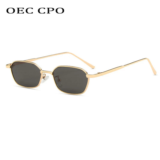 Small Square Sunglasse Women Men Brand Steampunk Metal Frame Sunglasses Men Retro Glasses UV400 Eyeglasses O949