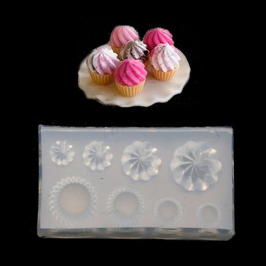 3D Small Glass Bottle Resin Mold Drink Bottle Jar Goblet Cup Simulated Food Mini Cake Cup Silicone Resin Mold Craft Tool