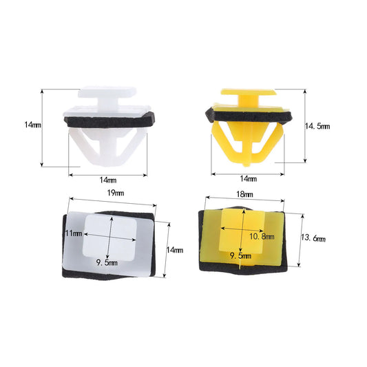 Yetaha 50pcs Car Plastic Fastener Door Guard Plate Wheel Eyebrow Clips For Hyundai Elantra Cerato Sportage Tucson KIA Seahorse