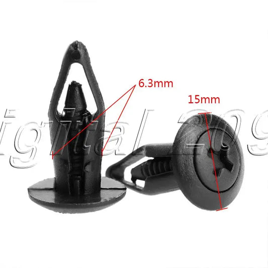 Yetaha 50Pcs 6.3mm Hole Dia Plastic Rivets Car Door Trim Panel Retainer Clip for Ford Bumper Fender Black Fastener Car Styling