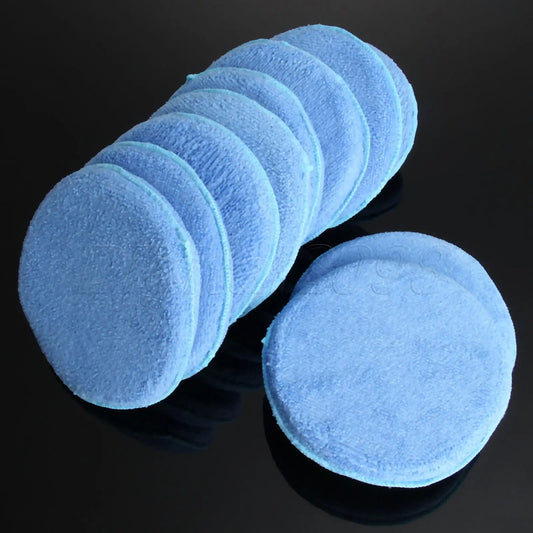 Yetaha 10Pcs 6 Inch 150mm Soft Microfiber Car Waxing Polishing Applicator Pads Foam Sponge Buffing Pads For Car Wash Detailing