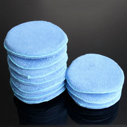 Yetaha 10Pcs 6 Inch 150mm Soft Microfiber Car Waxing Polishing Applicator Pads Foam Sponge Buffing Pads For Car Wash Detailing