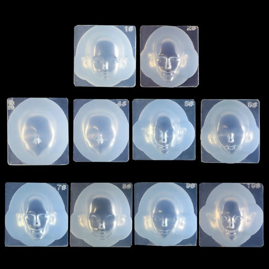 Human Face 3D Doll Epoxy Resin Mold Aromatherapy Plaster Silicone Mould DIY Crafts Ornaments Decoration Casting Tool