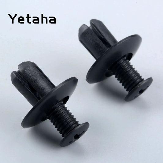 50 Pcs Auto Bumper Fastener 8mm Hole Rivet Retainer Push Engine Cover Car Door Trim Panel Clip Fasteners Car Maintenance Parts