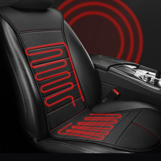 12V-24V Heated Car Seat Cushion Auto Seat Cover 30 Second Fast Heating Anti Slip Universal for Car Home Office Black/Beige/Red