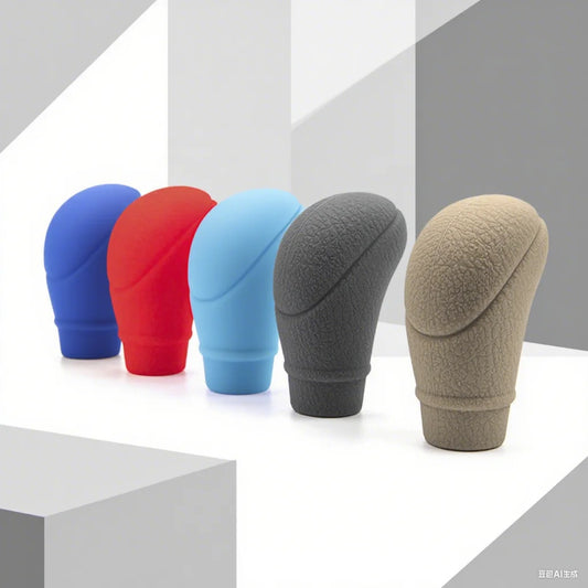 Silicone Car Gear Shift Knob Cover Universal Nonslip Manual Gear Shift Protective Covers Sleeve Black Grey Red Beige Blue 9x5cm