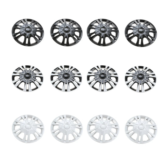 4Pcs 14 Inch Universal Hubcap Wheel Cover R14 Inch PP Plastic Car Wheel Hubcaps Protective Replacement Hub Caps for Most Cars