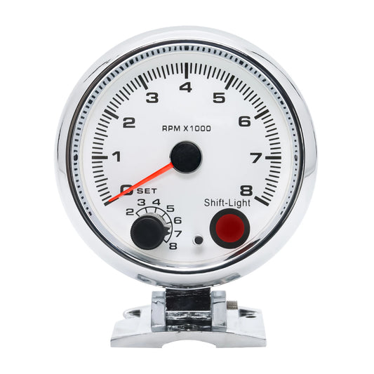 0-8000RPM Tachometer with Holder Shift Light 7 Color LED for Petrol Car 4/6/8 Cylinder RPM Meter Indicator Tacho Gauge 12V