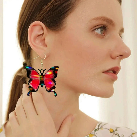 R3MC Resin Silicone Mold Light Shadow Butterflies Keychain Pendant Earrings Mould