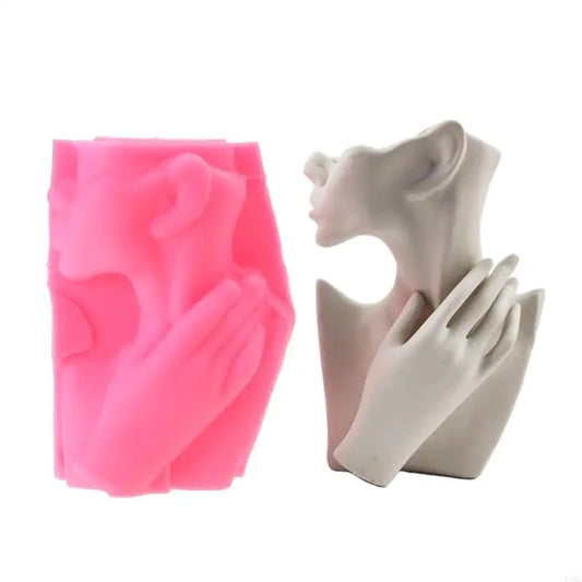 R3MC Half-body Human Body Vase Flower Pot Storage Box Mold for Succulent Plants Decor