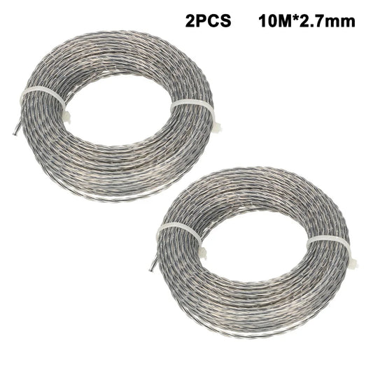 2 Sets Core-Reinforced Grass Trimmer Line 2.0- 4.0mm X10m (20m) Line Spool  For Garden Grass Mower Cutter Trimming Lines