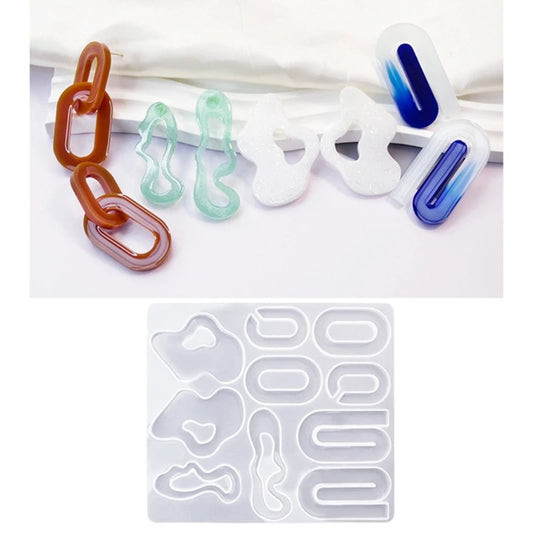 R3MC Irregular Earring Pendant Silicone Molds DIY Jewelry Epoxy Resin Mold Non-stick