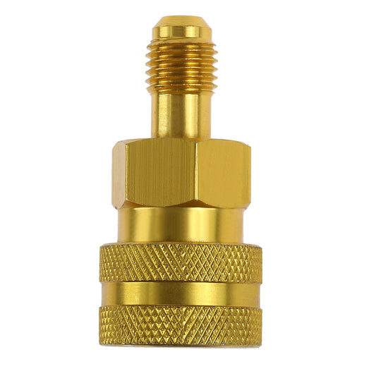 Car R134A Refrigerant Quick Couplers Adapter 180 Degree Low Side A/C Air Condition Manifold Gauge Adapter Connector 1/4" SAE