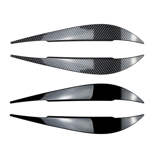 ABS Headlight Eyebrows Eyelid Stickers For BMW 4 Series F82 F83 F32 F33 F36 M4 Coupe/Gran Coupe/Cabrio Carbon Look Glossy Black