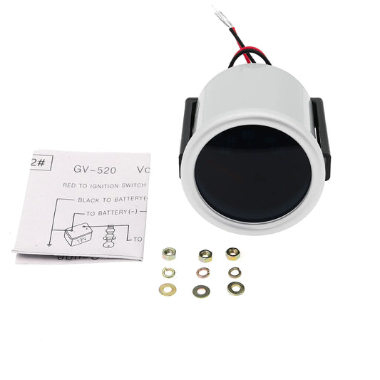 Universal Car 52MM Voltmeter 8-16V White LED Backlight Smoke Lens Voltage Automobile Meter VOLTS Gauge for Petrol Engine 12V