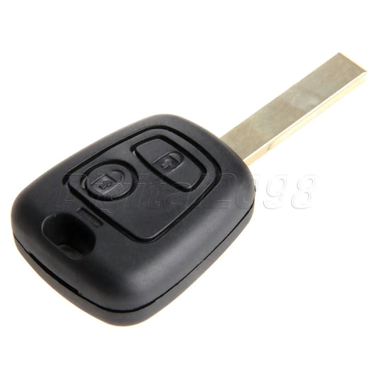 Yetaha 2 Buttons Uncut Blade Remote Car Key Case Shell auto replacement Fob Cover For Peugeot 107 207 307 407 607 1007 C2