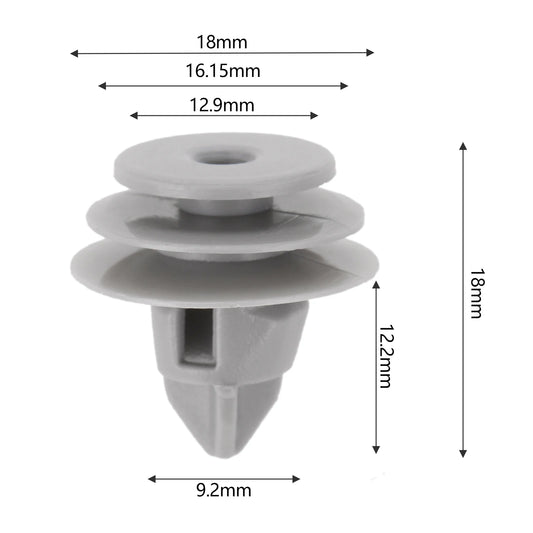 25Pcs Door Panel Trim Clips Grey Plastic Interior Clip 91560-slj-j01 For Honda Civic CR-V Accord Jazz Car Accessories