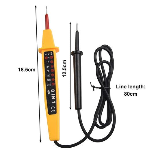 8-In-1 Tester Voltage AC DC 6-500V Auto Electrical Pen Circuit Detector Tester For Home Wiring Inspection Electrical Appliances