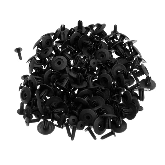 100Pcs Car Plastic Rivets Retainer 6mm Hole Push Pin Engine Cover Fender Bumper Fasteners Car Door Trim Panel Clips For Toyota
