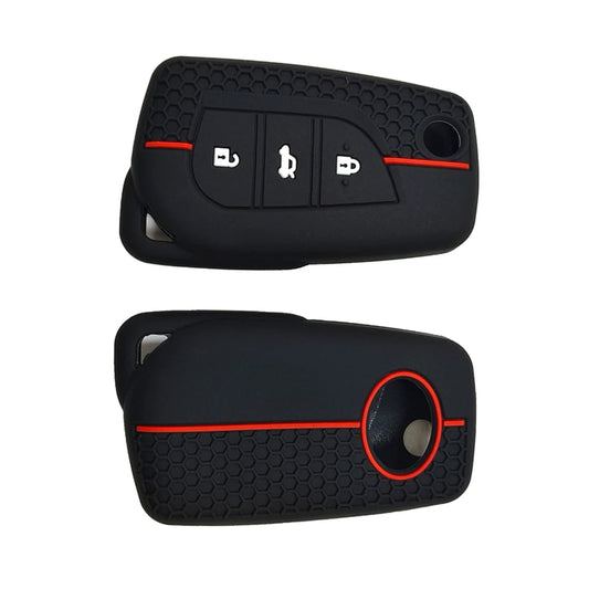1Pc 3 Buttons Car Remote Key Cover for Toyota Hilux Corolla Avensis Prado Fortuner RAV4 CHR Silicone Car Key Case Cover Shell