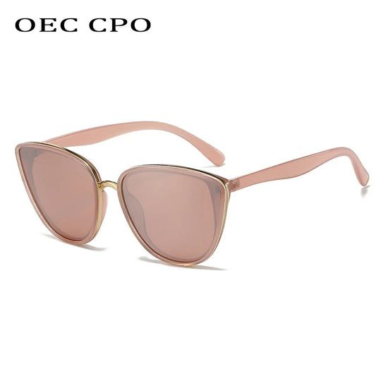 Vintage Cat Eye Sunglasses Women Retro Mirror Shades UV400 Sun Glasses Men Eyewear